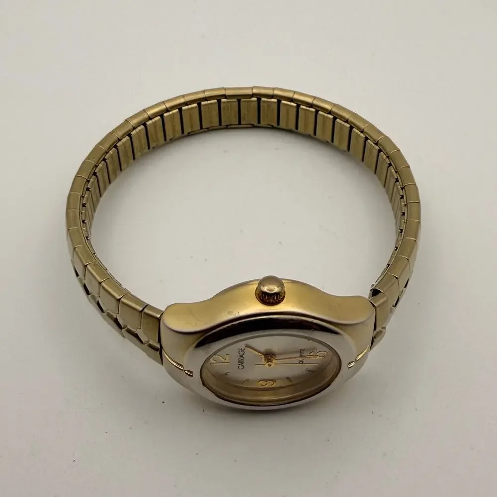 Chic Carriage Timex Women's Two-Tone Oval Quartz Watch, Working